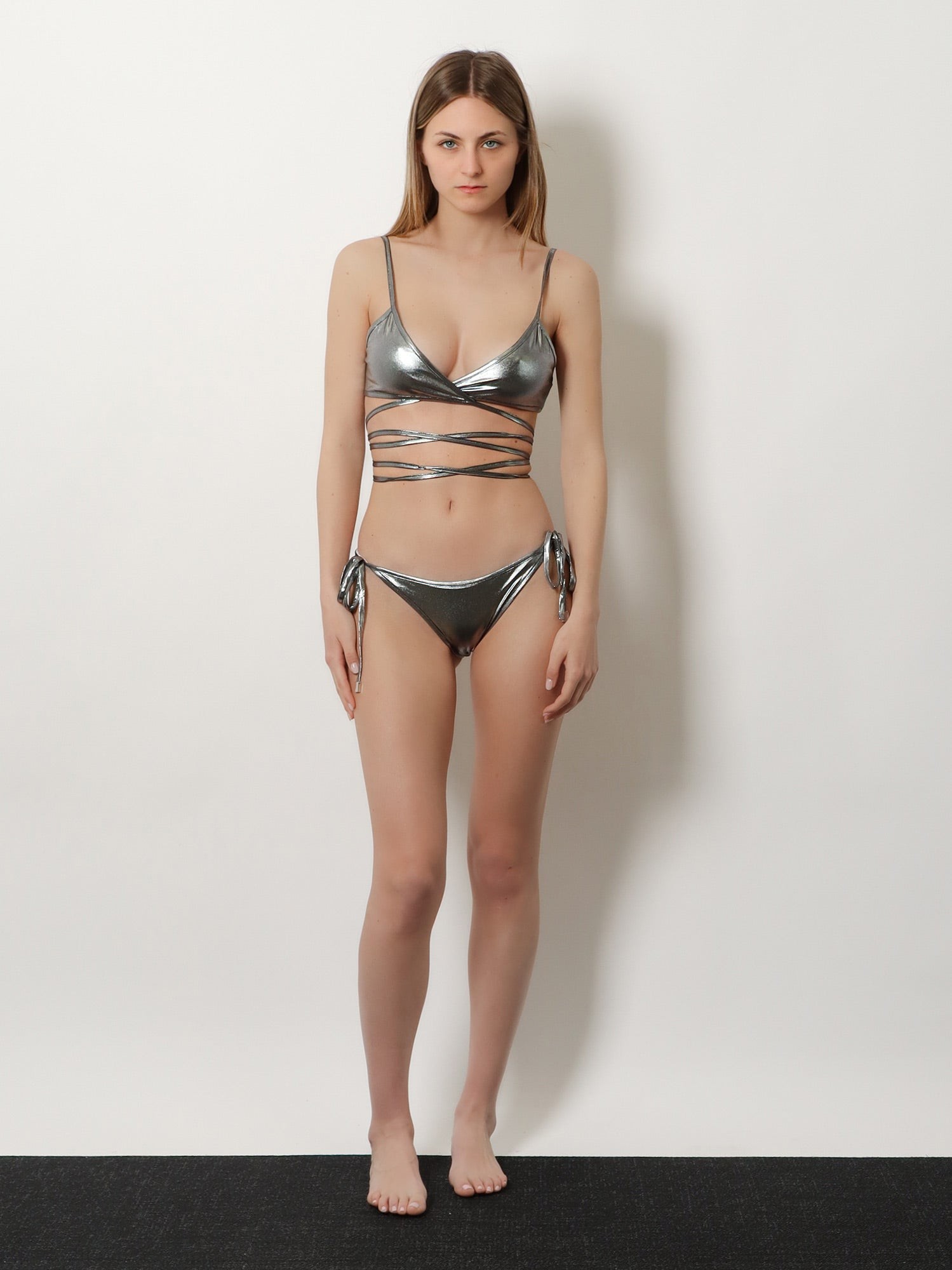 The Attico Il Primo Bagno lycra bikini with a metallic effect - Image 2