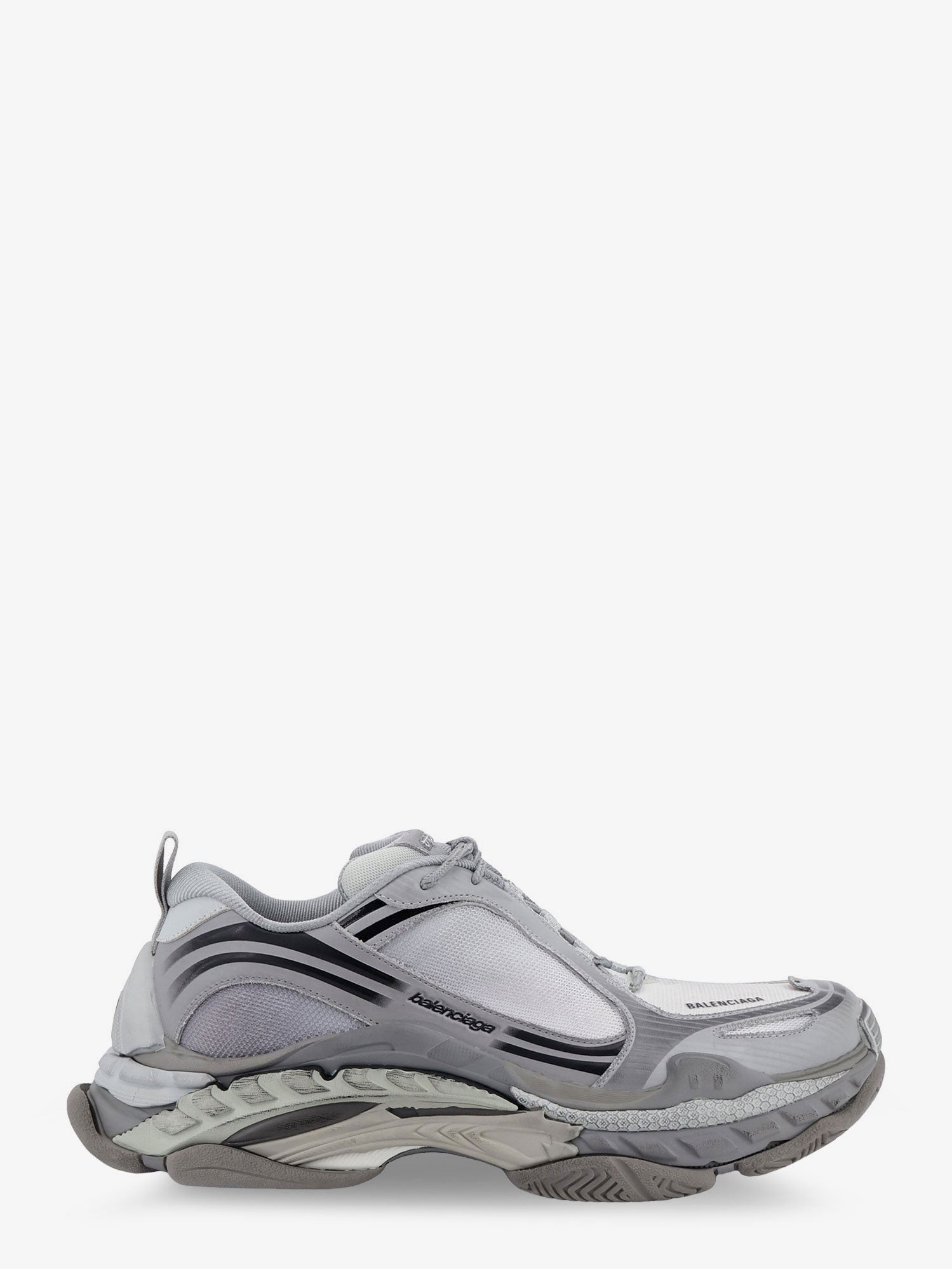 Triple S.2 Gradient mesh and nylon insert sneakers with used effect