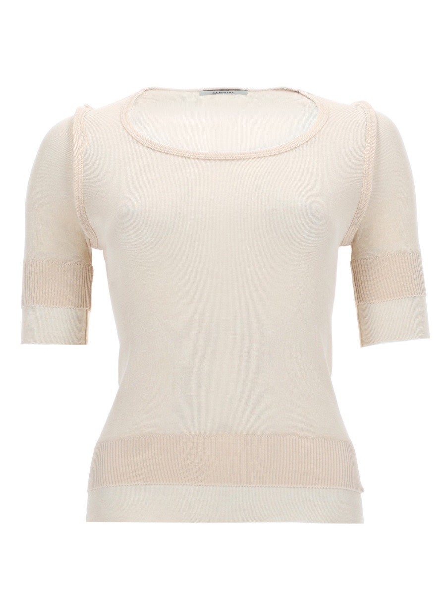 "TROMPE L'OEIL" VISCOSE AND SILK TOP