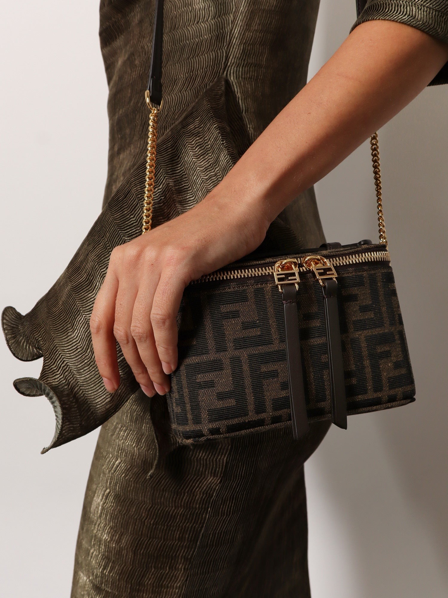 Vanity crossbody bag in FF jacquard fabric - Image 2