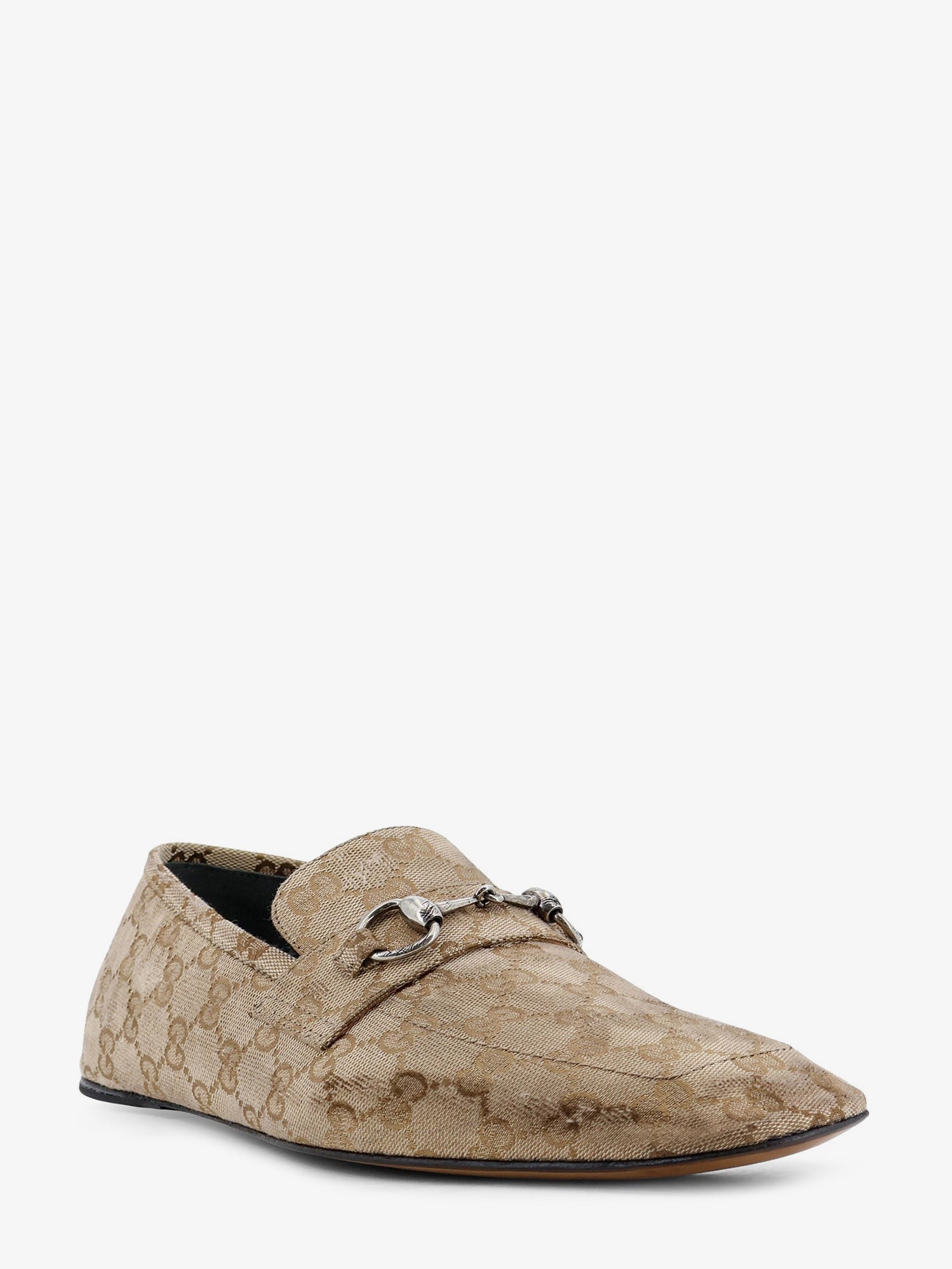 Vintage-effect GG fabric loafers - Image 3