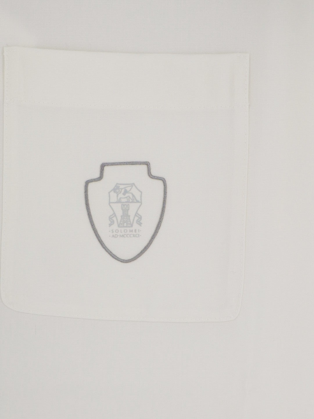 Virgin wool polo shirt with front logo patch - Image 3