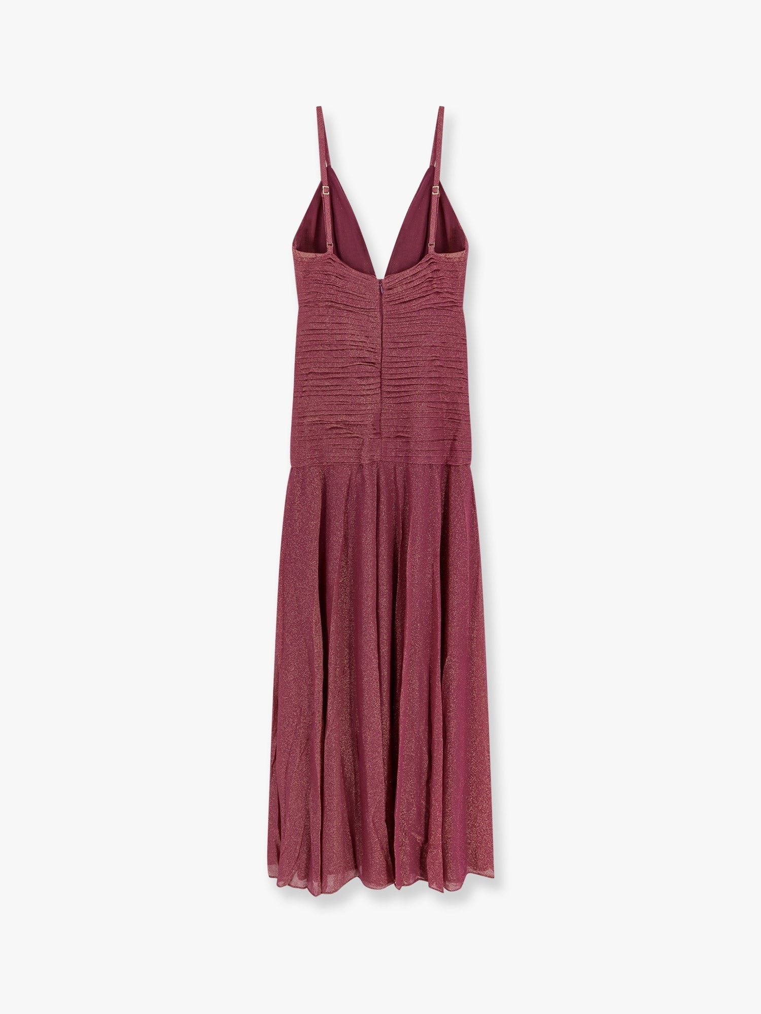 Viscose blend long dress with metallic effect - Image 5