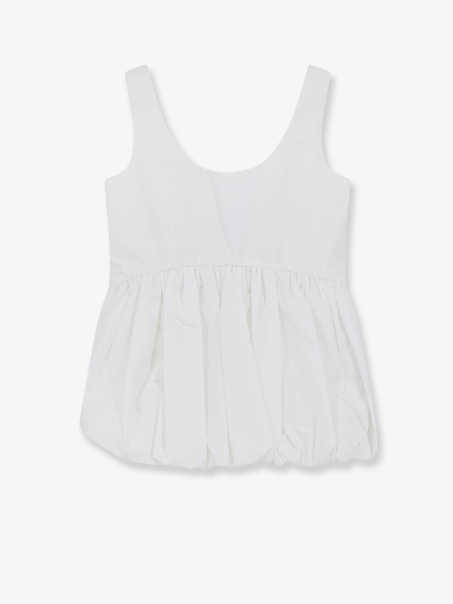 Voluminous peplum cotton tank top