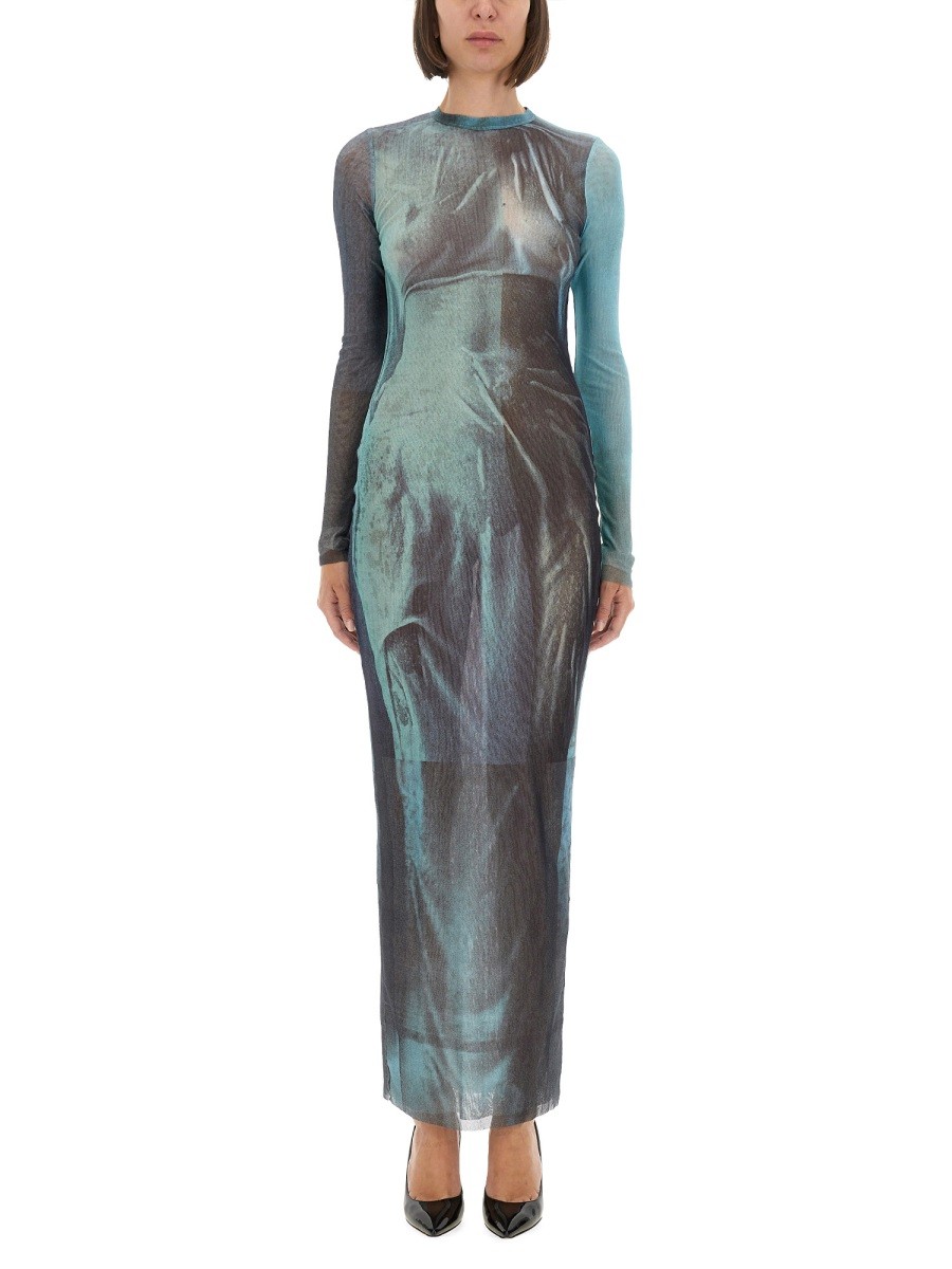 "WATER" MESH LONG DRESS