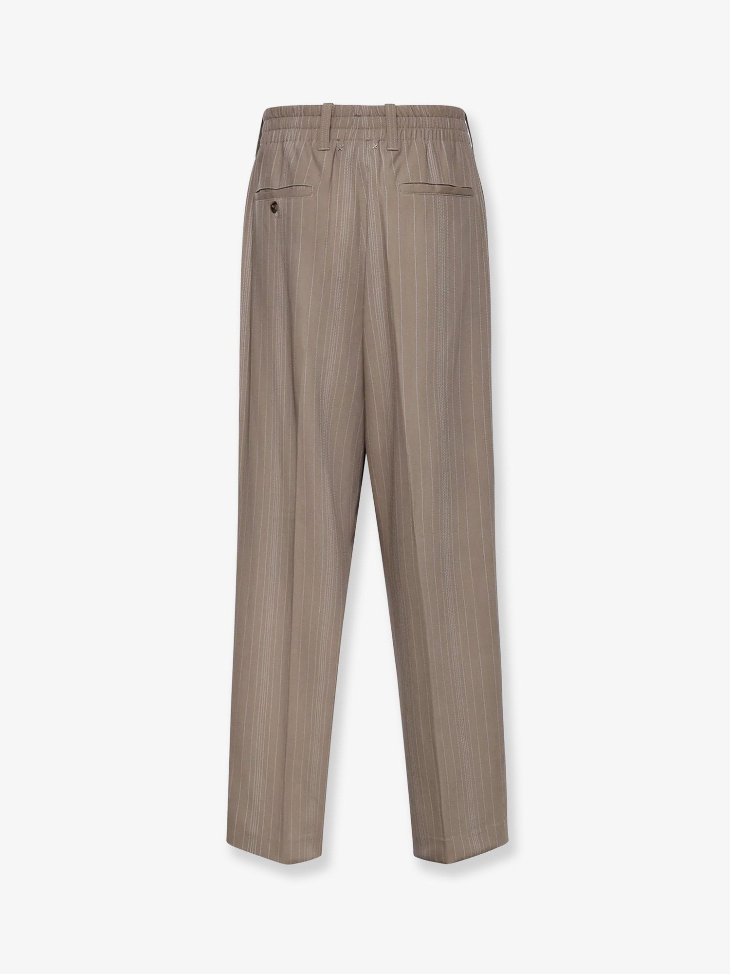 Wool blend trousers with pinstripe pattern - Image 2