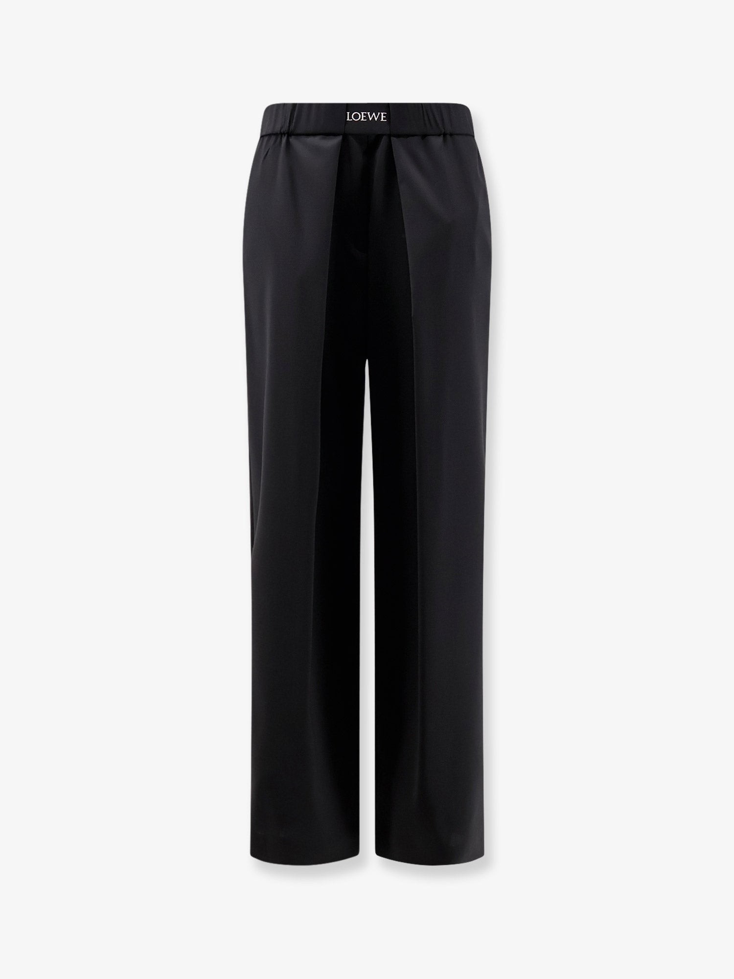 Wool trousers with Logo detail