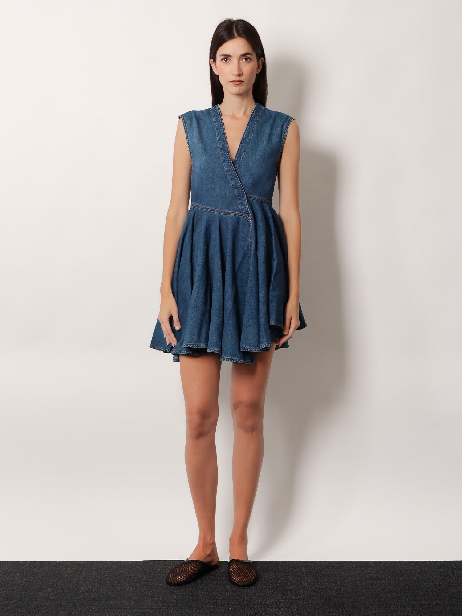 Wrap denim dress - Image 2